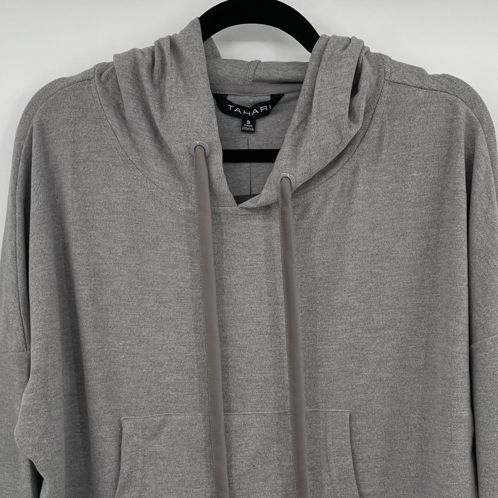 NEW! Tahari Gray Super Soft Hoodie - Picture 2 of 11